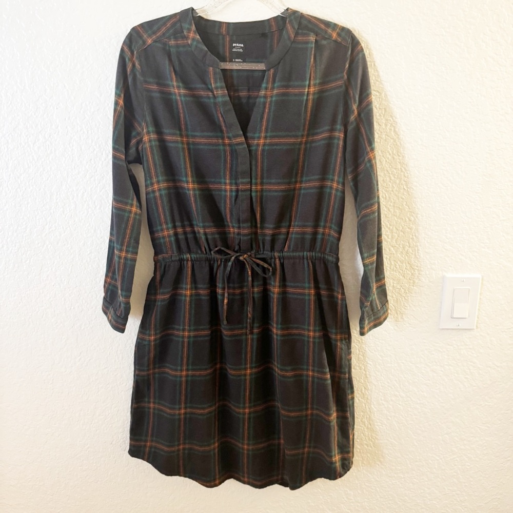 Prana Loop To Pines Dress 100% Organic Cotton Long Sleeves Size SMALL